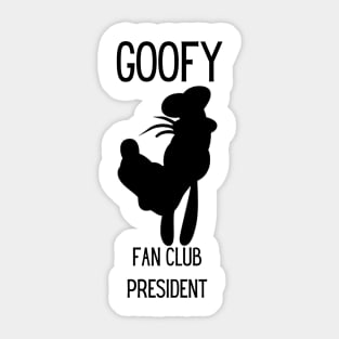 Goofy Fan Club President Sticker